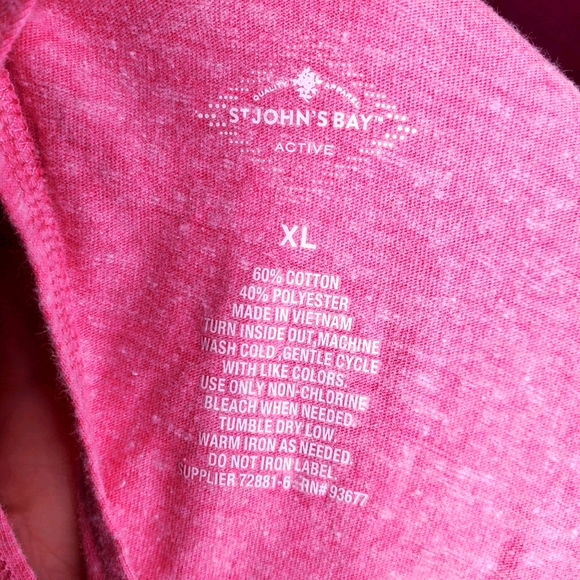 21) ST. JOHN'S BAY Travel Live Explore key hole lightweight heathered Sz. XL - Picture 4 of 5